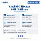 Kabel HDD SSD Asus X412 A412 Konektor SATA Connector Flexible Fleksibel 7.5cm Laptop - foto 6