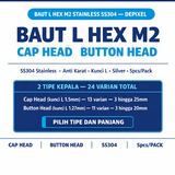 Baut L Hex M2 Stainless Steel SS304 Cap Button Head 5pcs Screw Sekrup 2mm - foto 3