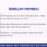 10pcs Baut M1.7 M2 Stainless Steel SS304 Drat Kasar Runcing Self-Tapping Philips Plus Sekrup 1.7mm - foto 3
