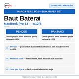 Baut Baterai MacBook Pro 13 Inch A1278 Screw Pengganti Pendek Panjang 1pcs - foto 2