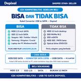 Kabel Sata to USB 2.0 Converter HDD SSD 2.5 Inch Dual Power Plug Play Depixel - foto 2