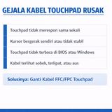 Kabel Touchpad FFC HP 14 15 Series Flexible ZIF AWM 20624 80C 60V VW-1 Putih - foto 6