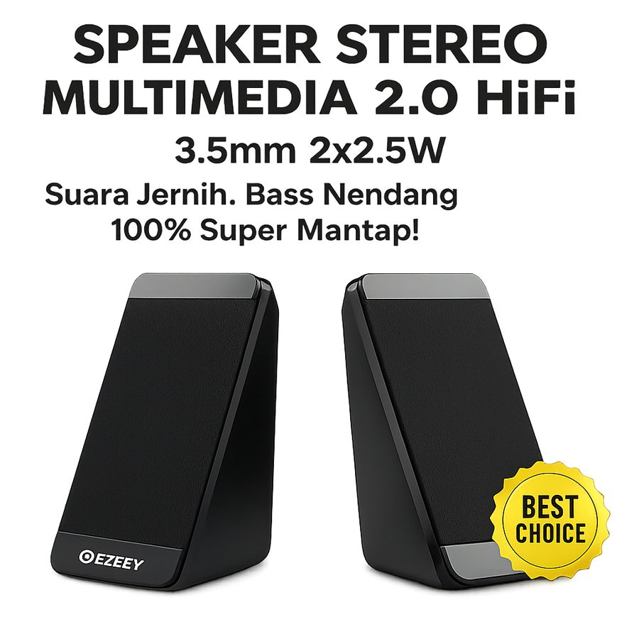 Speaker Stereo Mini Multimedia Laptop PC Komputer USB 2.0 Suara Jernih Bass HiFi Garansi 1 Tahun