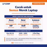 Kabel Power Laptop 3 Lubang 1.8 Meter IEC C5 Mickey Mouse Universal Asus Acer HP Toshiba - foto 4