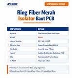 Ring Fiber Merah Isolator Baut PCB Anti Korslet Washer Asbes Spacer M2 M2.5 M3 10pcs - foto 3