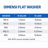 Ring Washer Flat Spring SS304 M1.4 M1.6 M2 M2.5 M3 Stainless Steel 10pcs - foto 2