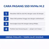 Baut SSD NVMe M.2 Dell Inspiron Latitude Vostro XPS - Baut Stabil Presisi Screw Sekrup Laptop - foto 4