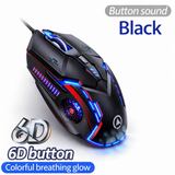 Mouse Gaming Kabel Wired RGB Optical 6 Tombol 3200 DPI USB Plug and Play untuk Laptop PC Mac - foto 5