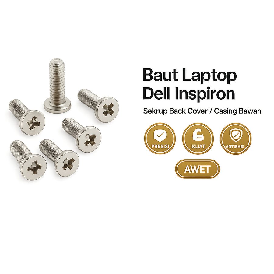 Baut Casing Bawah Dell Inspiron 3480 3490 3501 3502 3520 5410 5415 5570 5620 7440 Back Cover Screws