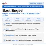 Baut Engsel Laptop Hinges MacBook Pro A1278 A1286 A1297 A1342 Screw OptiMAC - foto 2