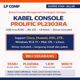 Kabel Console USB to RJ45 PL2303 Prolific RS232 Cisco Router Switch Mikrotik 1.8m LAN Config - foto 6