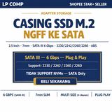 Casing SSD M.2 NGFF SATA ke 2.5 Inch Adapter Enclosure 7mm Support 2230 2242 2260 2280 - foto 4