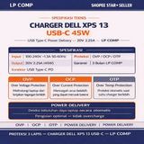 Charger Casan Adaptor XPS Latitude 7390 Chromebook Type-C 45W USB C - foto 2
