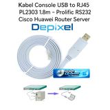 Kabel Console USB to RJ45 PL2303 Prolific RS232 Cisco Router Switch Mikrotik 1.8m LAN Config - foto 1