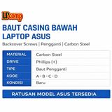 Baut Casing Laptop Asus X441 A455 A442 X455 A412 X450 A416 X515 X454 A456 X407 VivoBook Back Cover - foto 3