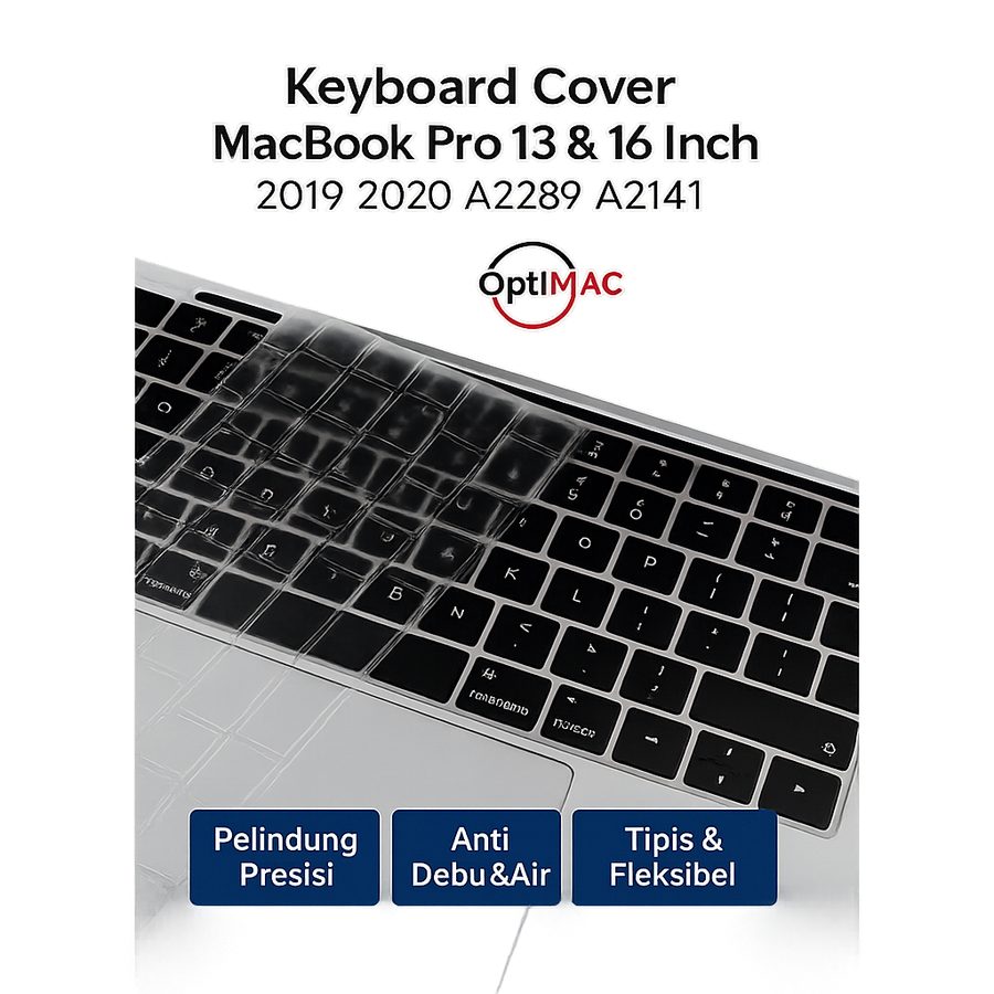 Keyboard Protector MacBook Pro A2141 A2289 Touch Bar 13 16 Inch - Anti Debu Silikon Premium