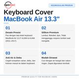 Pelindung Keyboard MacBook Air 13.3 Inch 2011-2017 A1369 A1466 Cover Silikon Anti Debu OptiMAC - foto 2