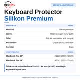 Keyboard Protector MacBook Pro A2141 A2289 Touch Bar 13 16 Inch - Anti Debu Silikon Premium - foto 3