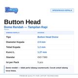 5pcs Baut L Hex M1.6 Button Head Stainless Steel SS304 Screw Sekrup 1.6mm ISO7380 - foto 3