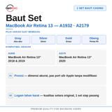 Baut Screw MacBook Air Retina 13 A1932 A2179 2018 2019 2020 - Baut Bodi Bawah Lengkap - foto 2
