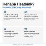 Heatsink SSD M.2 NVMe Aluminium PS5 PC 2280 2230 Pendingin Anti Overheat Thermal Pad Cooler - foto 4
