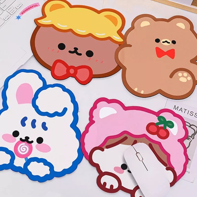 Mousepad Karakter Lucu Bentuk Kucing Bahan Bantal