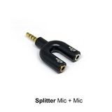 Spliter Audio 2 Mic Splitter Dua Microphone Dual AUX - foto 1