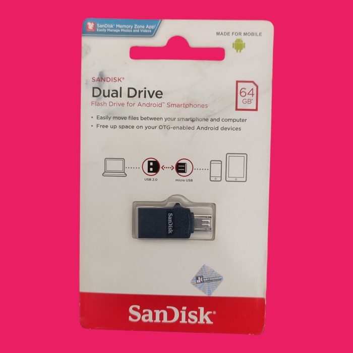 Sandisk OTG Micro USB 64GB Dual Drive Flash Disk Original