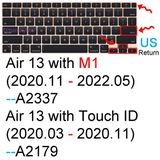 Protector Keyboard MacBook Air 13 A2337 A2179 Pelindung Silikon Anti Debu Anti Air Premium - foto 5
