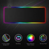 Mouse Pad Gaming RGB LED Glowing 80x30cm Desk Mat Anti Slip XL Besar PC Laptop USB - foto 4