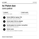 Depixel Converter HDMI to VGA 1080P Audio 3.5mm 20cm Adapter Proyektor Monitor Garansi 3 Bulan - foto 4