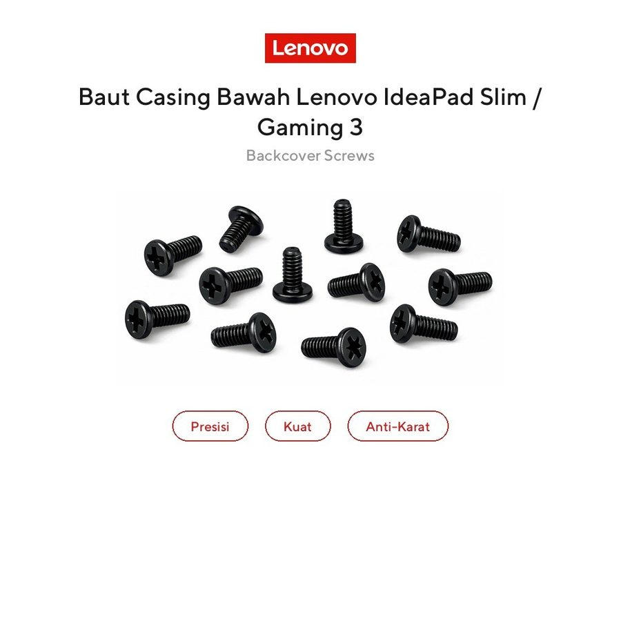 Baut Lenovo IdeaPad Slim 3 5 1 Gaming 3 C340 S7 Back Cover Casing Bawah Laptop Pengganti Hilang