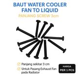 Baut Fan Water Cooler Radiator 3cm Screw Panjang Exhaust Fan CPU Liquid Cooling Universal - foto 1