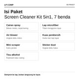 Screen Cleaner Kit 5 in 1 Pembersih Layar Laptop Monitor LCD LED Blower Kuas Anti Debu - foto 7