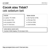 Depixel Converter HDMI to VGA 1080P Audio 3.5mm 20cm Adapter Proyektor Monitor Garansi 3 Bulan - foto 3