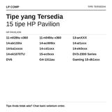 Baut Sekrup Casing HP Pavilion 14-ba x360 14-ek 15-ec Gaming 15-dk DV6 G4 Back Cover Screws - foto 2