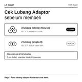 Kabel Power Laptop 3 Lubang 1.8 Meter IEC C5 Mickey Mouse Universal Asus Acer HP Toshiba - foto 3