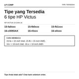 Baut Sekrup Casing HP Victus 15-fb0xxx 15-fa0xxx 16-r 16-s 16-c Gaming Back Cover Screws - foto 2