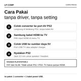 Converter PS2 to HDMI Audio 3.5mm Kabel Adapter Video Playstation ke TV LED LCD - foto 5