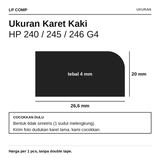 Rubber Feet HP Compaq 240 245 246 G4 Karet Kaki Laptop Anti Slip Pengganti 1pcs - foto 2