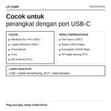 USB Type C to LAN RJ45 Ethernet Adapter 100Mbps Windows Mac Linux Plug and Play - foto 4