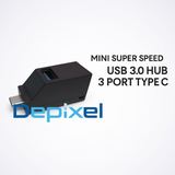 Mini USB Hub 3.0 3 Port Type C A Super Speed 480 Mbps Windows Macbook SmartPhone OTG - foto 6