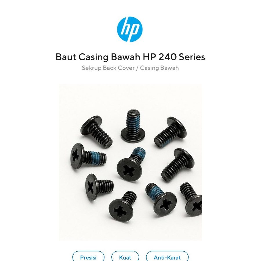 Baut Casing Bawah HP 240 G2 G6 G7 G8 G9 245 G7 G8 G10 250 G7 255 G5 Back Cover Screws