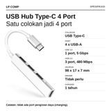 OTG Type C USB Hub Depixel High Speed 1x USB 3.0 3x USB 2.0 Kompatibel Laptop Garansi 1 Tahun - foto 2