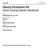 Obeng Pentalobe P5 1.2mm MacBook Air M1 M2 M3 Pro Retina Screwdriver - foto 2