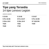 Baut Casing Bawah Lenovo Legion 5 Pro Slim S7 Y520 Y530 Y540 Y545 Y740 Back Cover Screws - foto 2