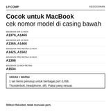 Penutup Lubang Anti Debu MacBook Air Pro Retina A1369 A1466 A1502 Silikon - foto 2