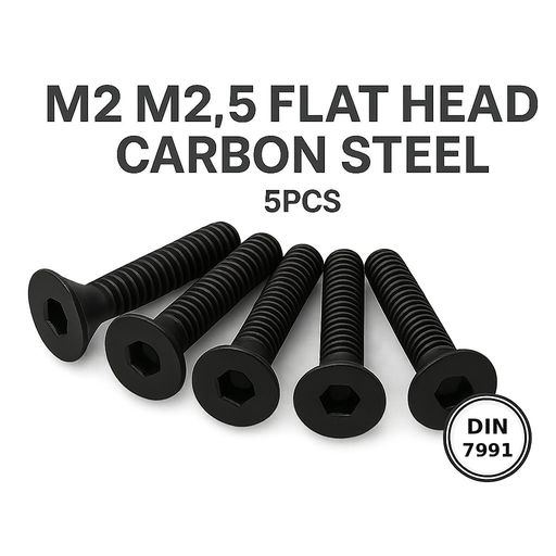 5pcs Baut L Hex Flat Head M2 M2.5 Carbon