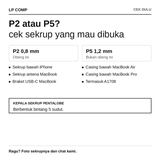 Obeng Pentalobe P2 0.8mm iPhone 4 5 6 7 8 X 12 13 14 15 iPad MacBook A1708 A1534 Screwdriver - foto 8