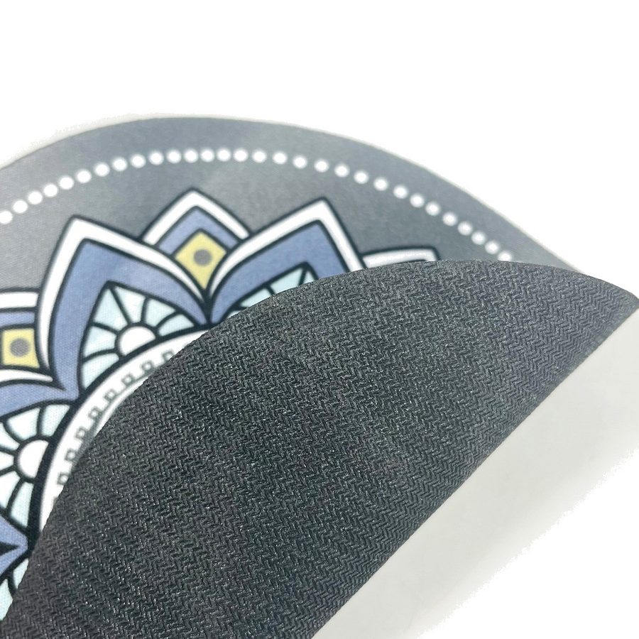 Mouse Pad Bulat Vintage Bohemian Motif Mandala Anti Slip Diameter 20cm Estetik